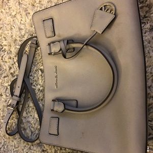 Dillon Xs saffiano leather crossbody tote bag